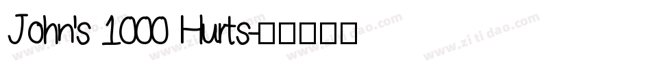 John's 1000 Hurts字体转换